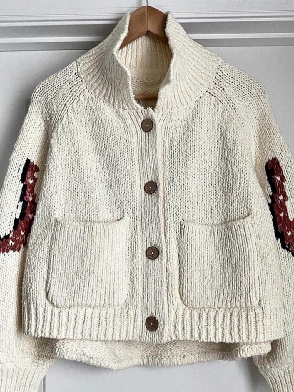 Pilcro by Anthropologie Western Horse Graphic Cardigan Sweater
